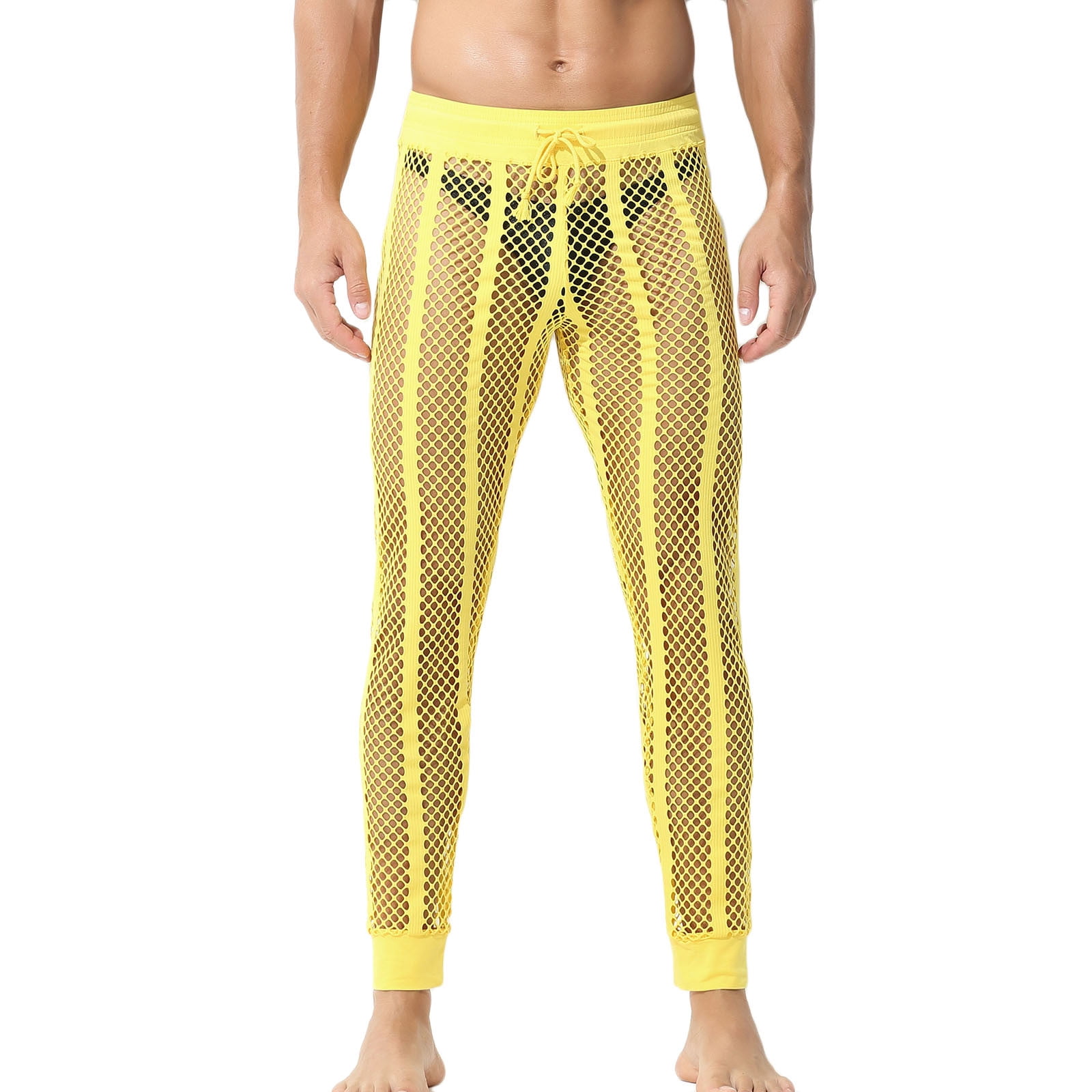 Penkiiy Cargo Pants for Men Men Elastic Waist Sexy Solid Casual Mesh Striped Breathable Nine cent Cutout Pants Yellow Men s Pants e860432d b64e 4cc1 ba8d 4fb34ee23ebe.760f3213ce88c25280cd3f6ac9416c9f